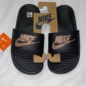 Nike bling slides 💎✨